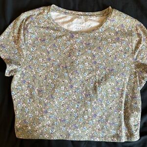 america eagle floral crop top 
size L